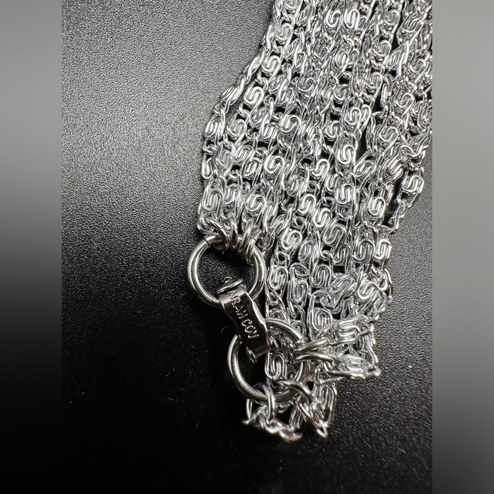 Vintage Sarah Coventry Silver Cascade Necklace & Clip On Earring Set - Picture 2 of 11